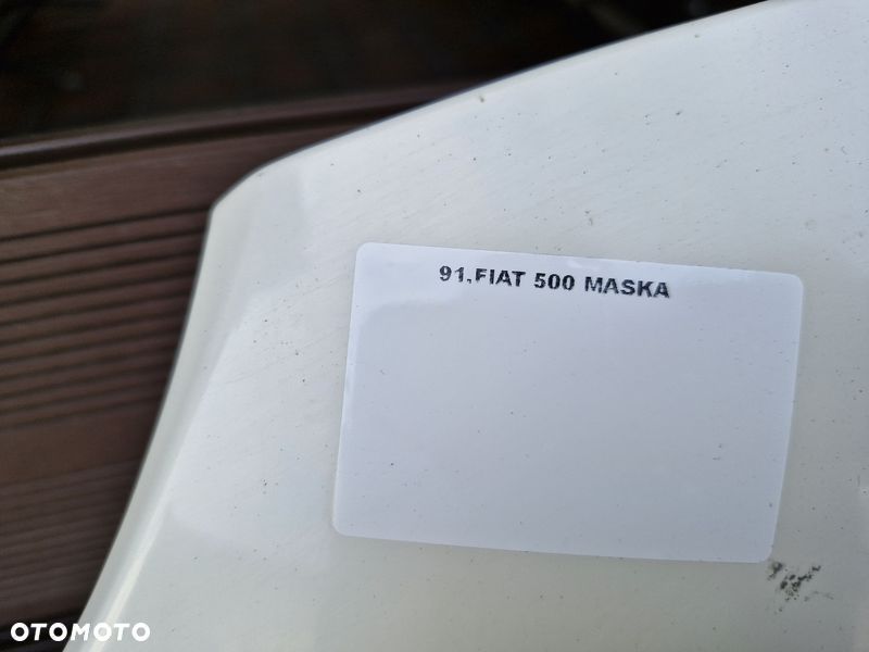 fiat 500 07- maska pokrywa silnika przód przednia - 2