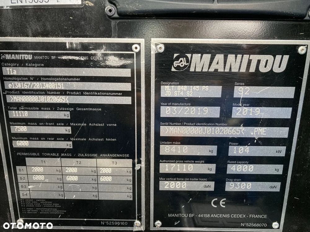 Manitou MLT840 – 2019 | 4750 mth - 9
