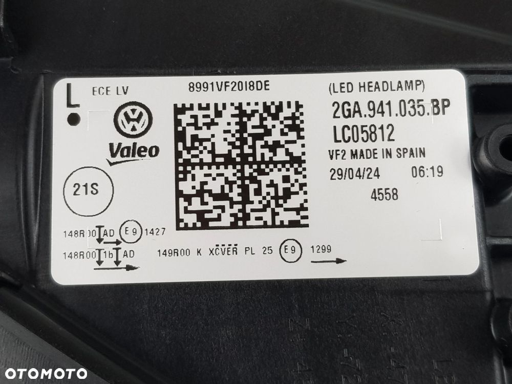 NOWA ORYGINALNA Lampa Lewy Przód IQ LIGHT Volkswagen T-Roc 2GA941035BP - 9