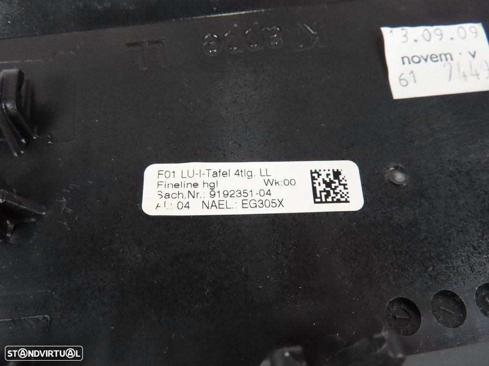 Friso do Compartimento do Tablier em Madeira Direito Seminovo/ Original BMW 7 (F... - 4