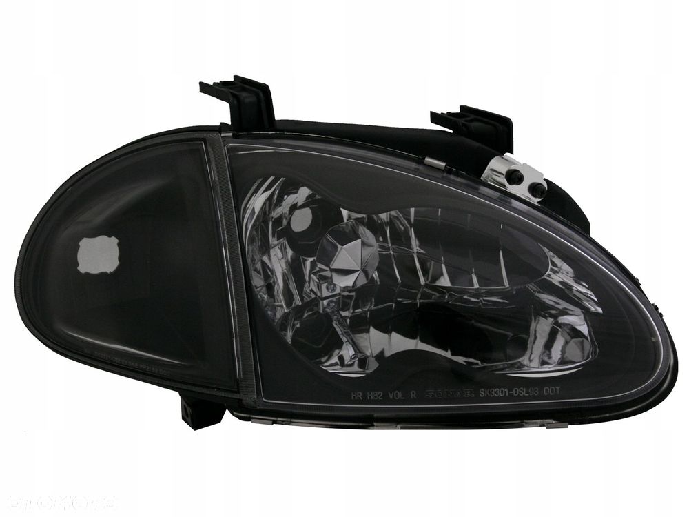 reflektory lampy migacze kpl tuning clear black honda crx del sol 1992-1998 - 2
