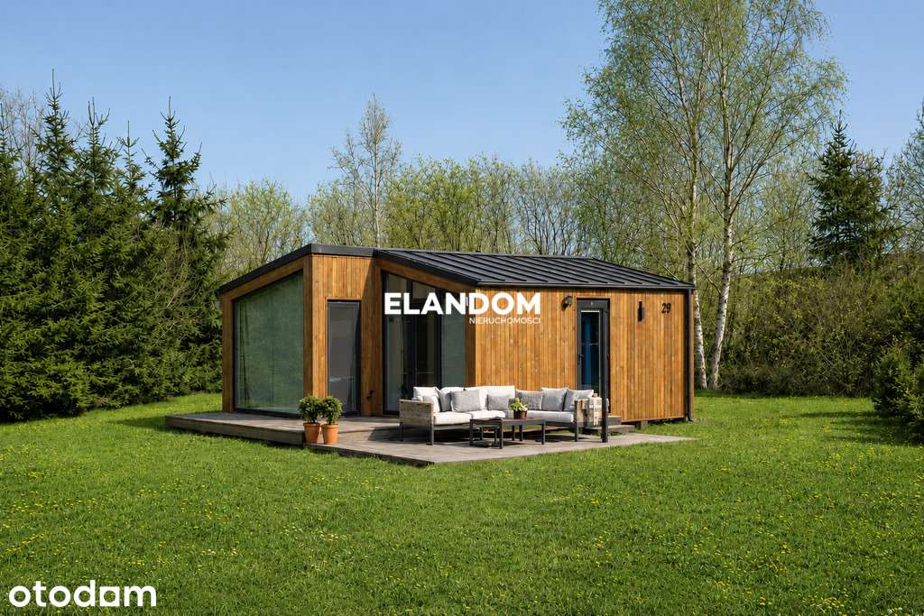 Działka 1304 m² z domkiem 35 m², w pełni uzbrojona - Pełny obrazek: 2/2