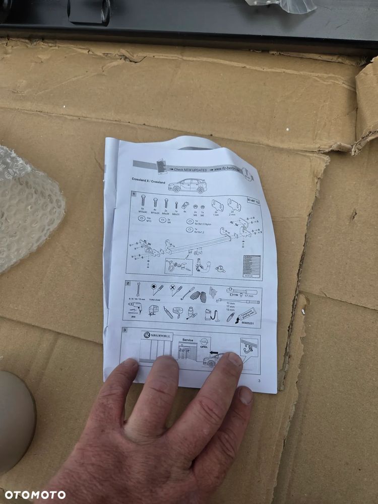 Hak holowniczy Opel Crossland X Citroen C3 Aircross Moduł wiązka kompletny Hak 39215299 1659319980 93487122 39215297 1685548380 - 12