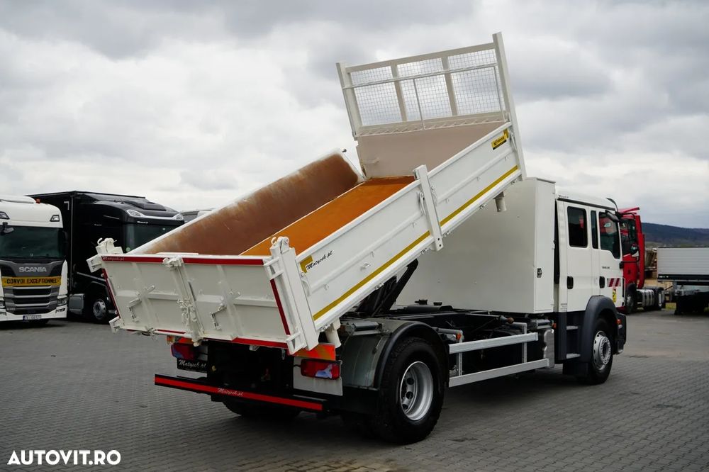 MAN TGM 18.340 / 4X2 / BASCĂLARE 3 LATERALĂ / BANCĂ HIDRODOXY / CAMION CU 7 LOCURI / BORDMATIC - 5
