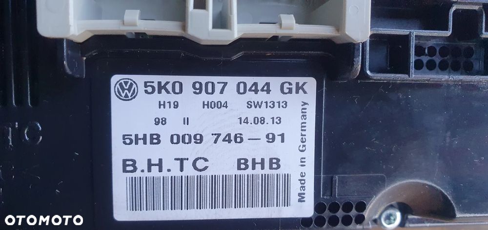 Panel nawiewu powietrza klimatyzacji klimatronic VW Tiguan 5K0907044GK - 7