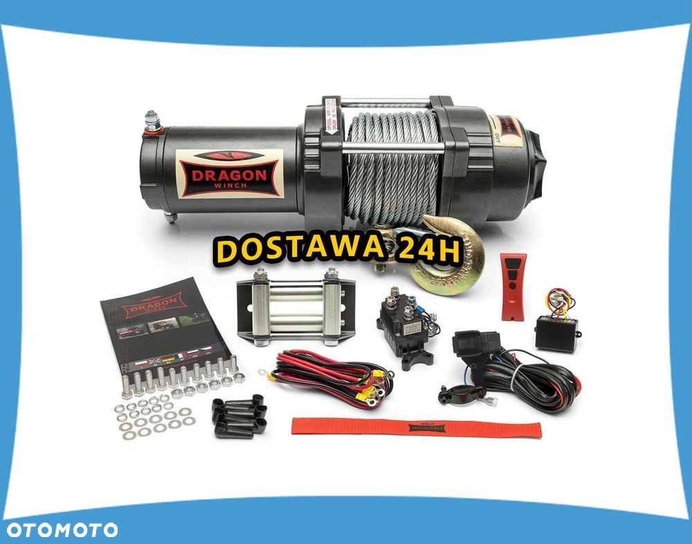 1,6T WYCIĄGARKA DRAGON 12V ELEKTRYCZNA wciągarka linowa pługa quada