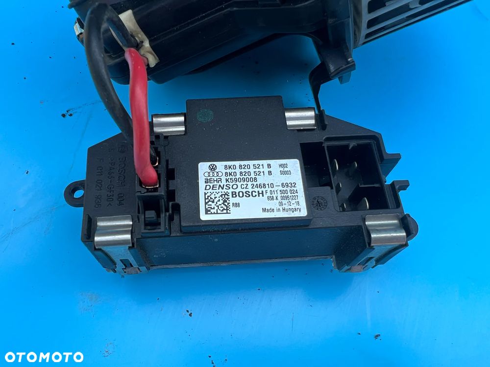 WENTYLATOR DMUCHAWA REZYSTOR NAWIEWU AUDI A4 B8 A5 8T 8K0820521B - 4