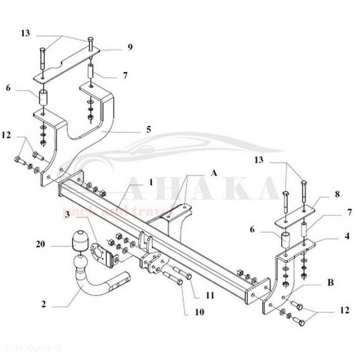 Hak Holowniczy Odkręcany Do Suzuki Wagon R+ 2000-2002 - 3