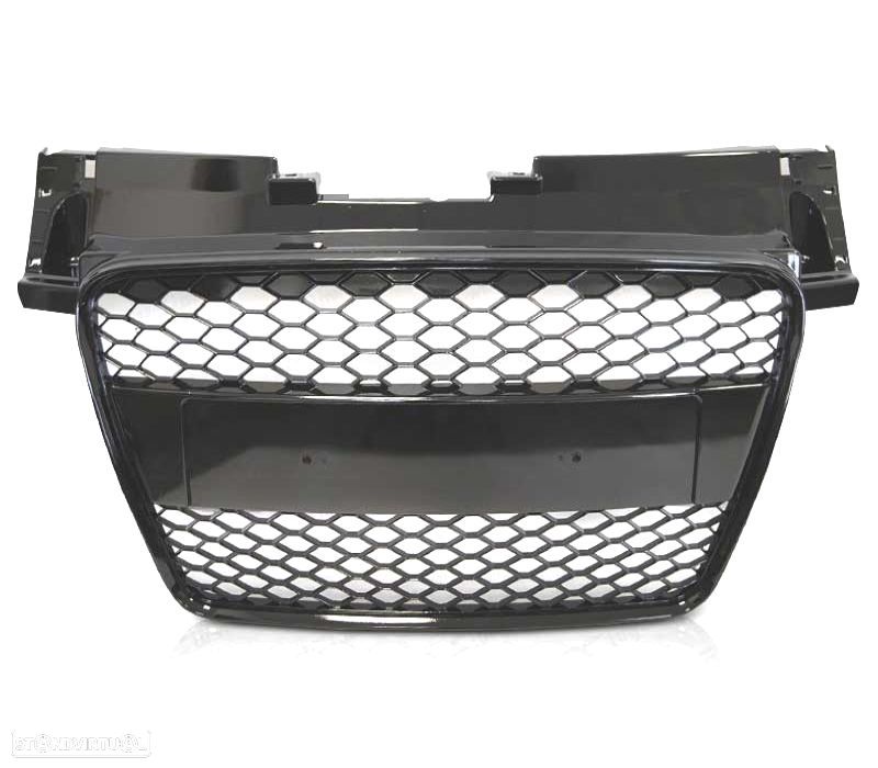 GRELHA DIANTEIRA AUDI TT 8J 06-14 LOOK RS PRETO BRILHANTE - 1