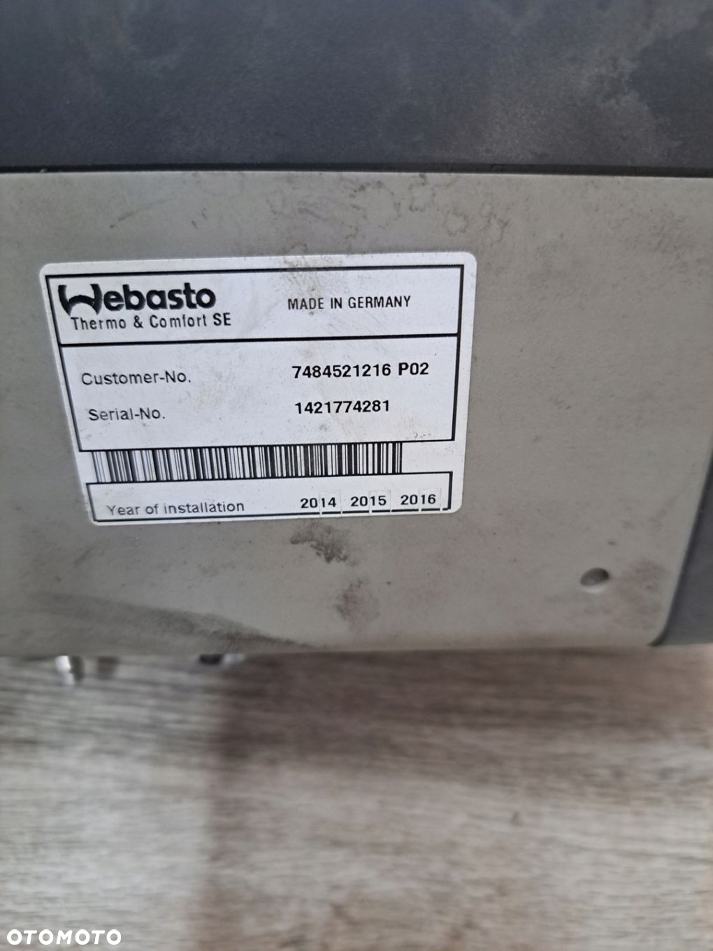 WEBASTO OGRZEWANIE POSTOJOWE RENAULT GAMA T RANGE - 4