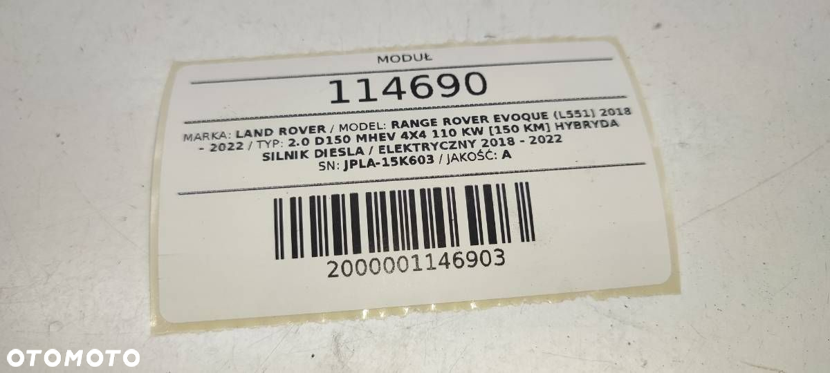 MODUŁ WZMACNIACZ ANTENY LAND RANGE ROVER EVOQUE II L551 JPLA15K603AB - 5