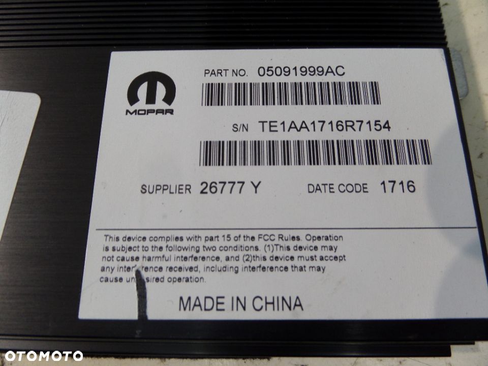 JEEP CHEROKEE KL WZMACNIACZ 05091999AC - 3