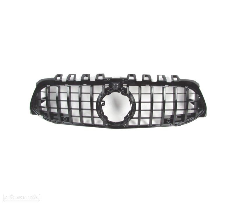 GRELHA FRONTAL MERCEDES CLASE A W177 V177 18-22 LOOK AMG GT PRETO BRILHANTE - 2