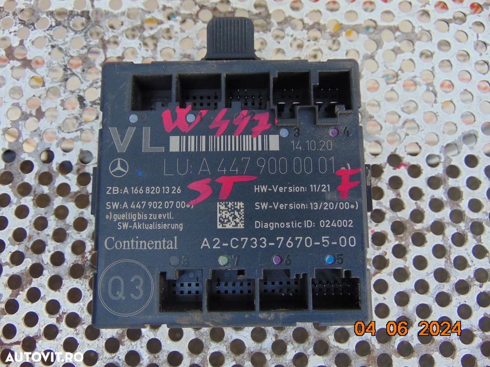Modul usa Mercedes Vito w447 Viano v Class calculator ecu usa stanga dreapta modul vito w447 - 2