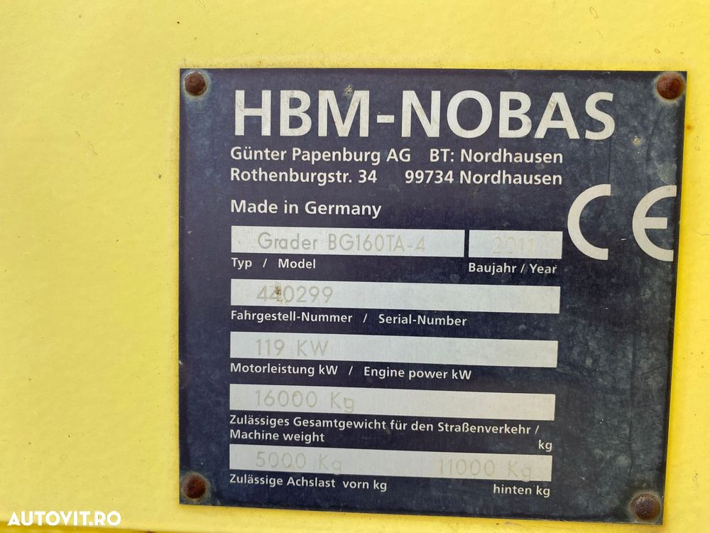 HBM BG160TA Grader - 6