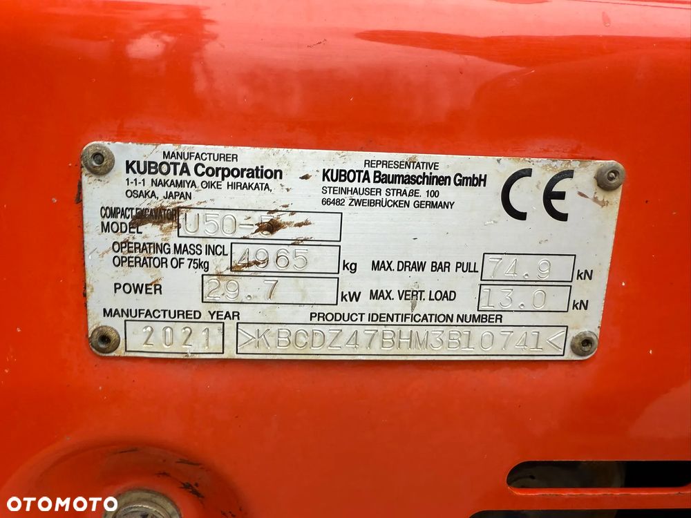 Kubota U 50 -5 - 9