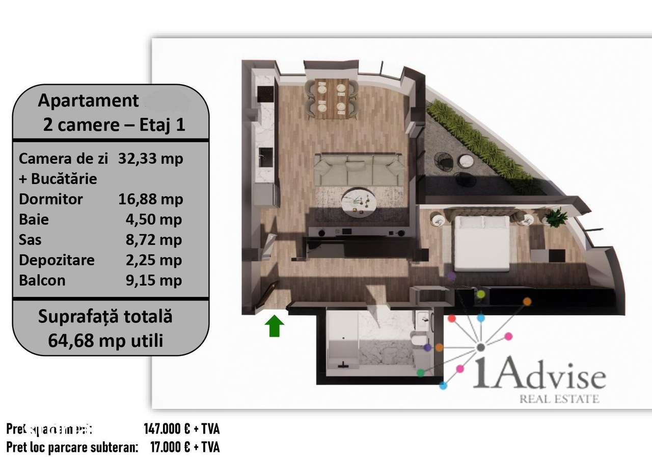 Apartament NOU 2 camere Tractorul, Brasov — fotografia 1