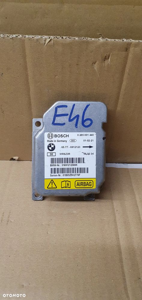 Moduł Sensor Airbag Poduszek BMW 3 E46 6912123 - 1
