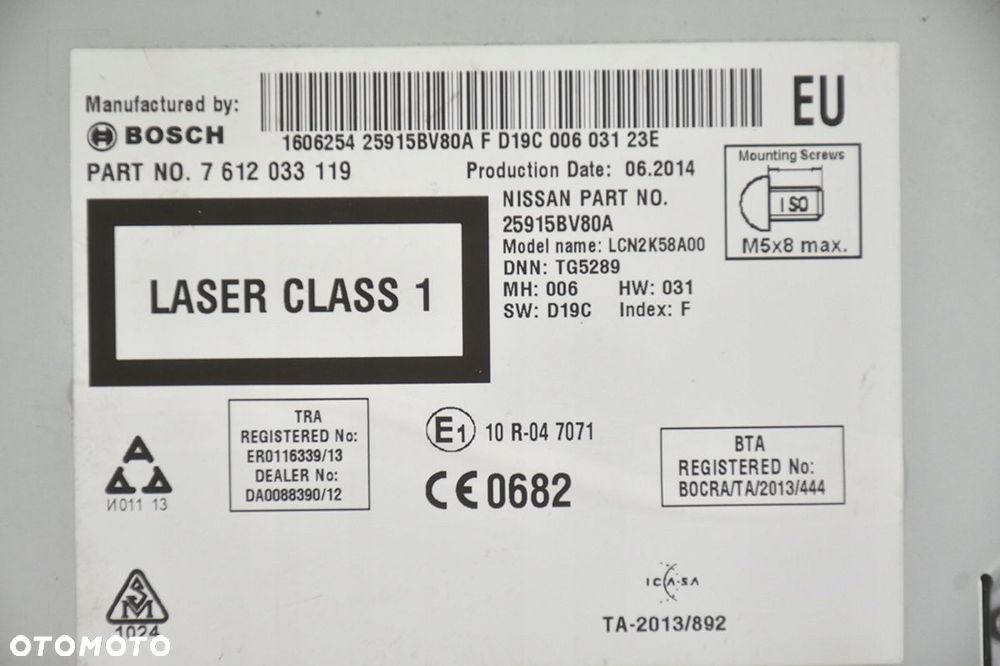 radio nawigacja * nissan juke 25915bv80a - 4