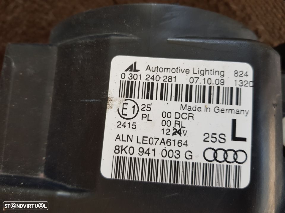 Farol esquerdo bi xenon direcional Audi A4 8k - 8k0941003 G - 2