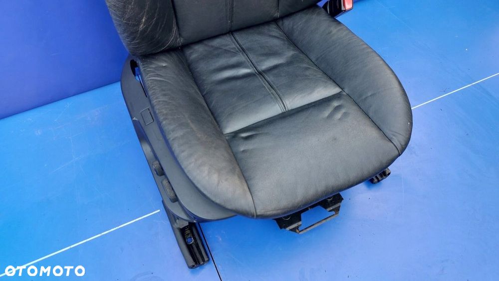 fotel pasażera prawy bmw 5 e39 czarna skóra eur - 6