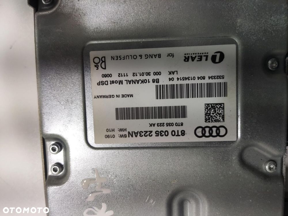 WZMACNIACZ AUDIO BANG OLUFSEN AUDI Q5 I 8R 2008-2012 8T0035223AN - 4