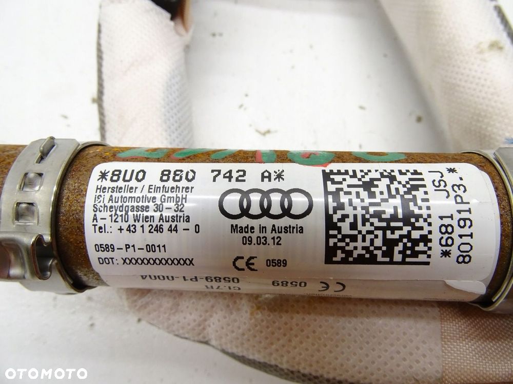 KURTYNA POWIETRZNA AIRBAG PRAWA AUDI Q3 8U 8U0880742A - 5