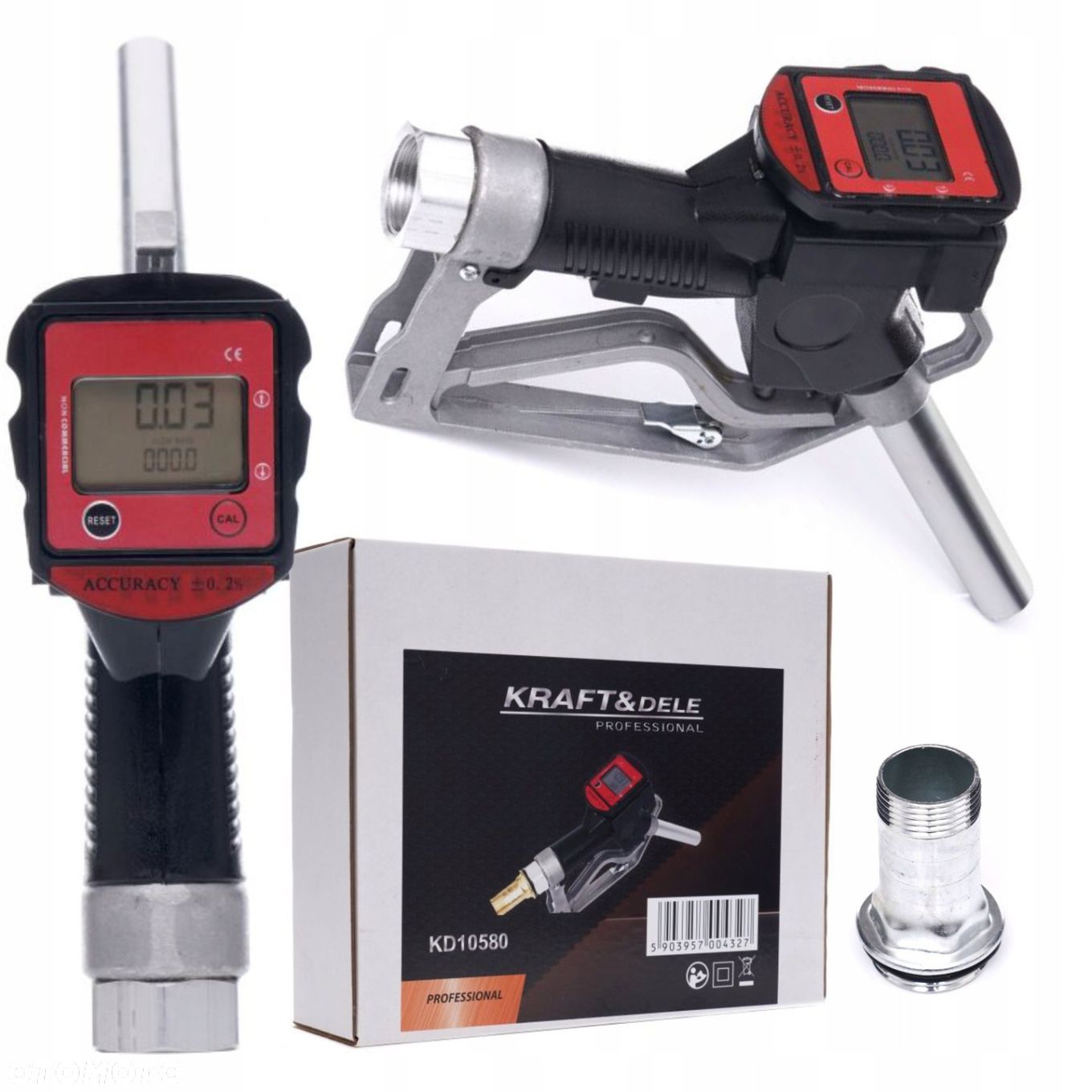KRAFTDELE PISTOLET DO TANKOWANIA PALIW NYPEL KRÓCIEC 1" NA WĄŻ KD10580 - 1