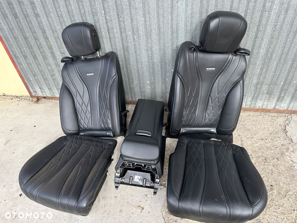 MERCEDES s 222 fotel S63 AMG kanapa tył siedzisko oparcie  czarna skóra grzana wentylowana wózek sanki fotela