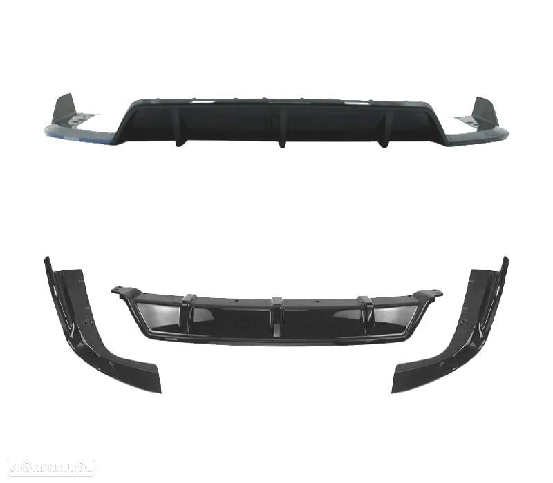 KIT CARROÇARIA BMW X5 G05 18-22 LOOK BLACK KNIGHT PRETO BRILHANTE - 5