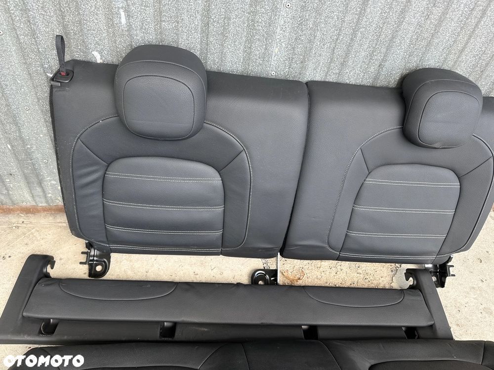 Smart 453 twingo 3 kanapa siedzisko fotel tył isofix skóra biała nić - 2