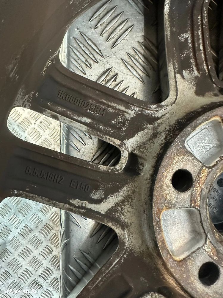 .Conjunto Jantes 16 Altanta Originais VW Volkswagen 5x112 6.5J ET50 1K0601025BM - 7