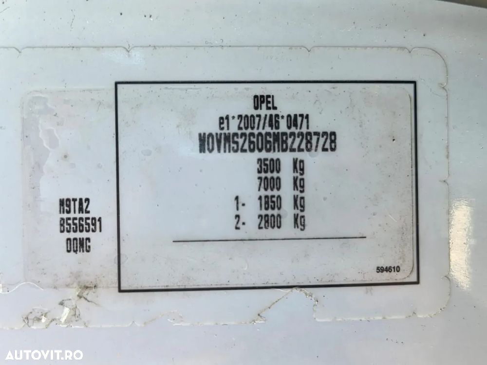 Opel New Movano Doka Axa Dubla 6Locuri+Bena L=3.10m - 33