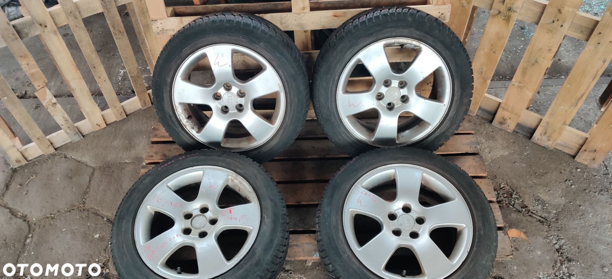 FELGI ALUMINIOWE ALUMY ALUSY KOŁA 16 CALI 5X112 AUDI A4 SHARAN PASSAT - 1