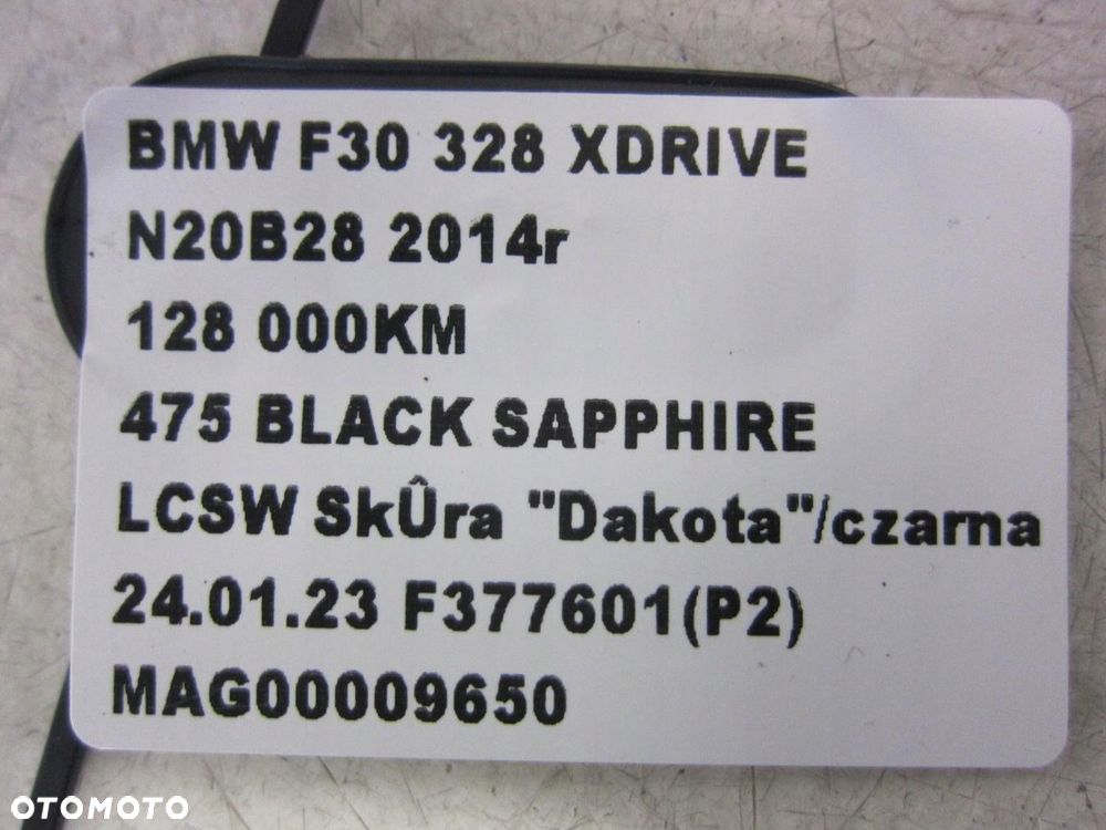 BMW F30 XDRIVE 4X4 PÓŁOŚ PRAWA PRAWY PRZÓD 7597694 - 6