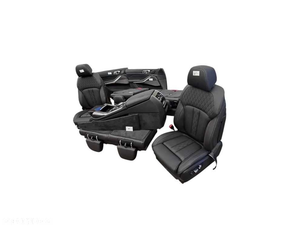 WNĘTRZE TAPICERKA KOMPLET BMW X7 G07 VASW Leather Merino black - 6
