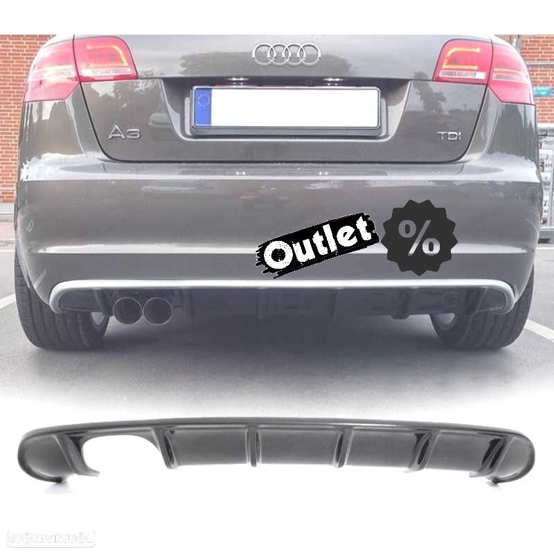 R024018C8 DIFUSOR PÁRA-CHOQUES TRASEIRO AUDI A3 8P 8PA SPORTBACK 08-12 LOOK S LI - 1