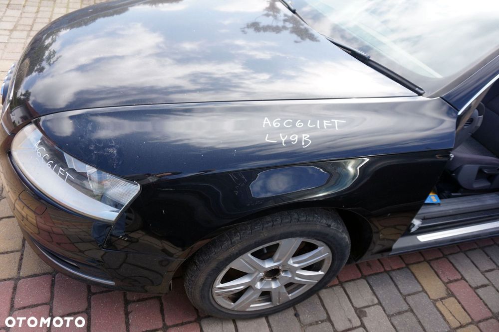 MASKA ZDERZAK BŁOTNIKI LAMPY A6 C6 LIFT LY9B  AUDI 2008-2011 CZARNY PRZÓD KOMPLETNY - 9