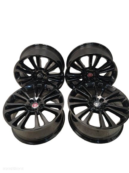 JAGUAR 8X19 FELGI ALUMINIOWE CZARNE R19 ET45 5X108 DEKIELKI ORYGINAŁ - 1