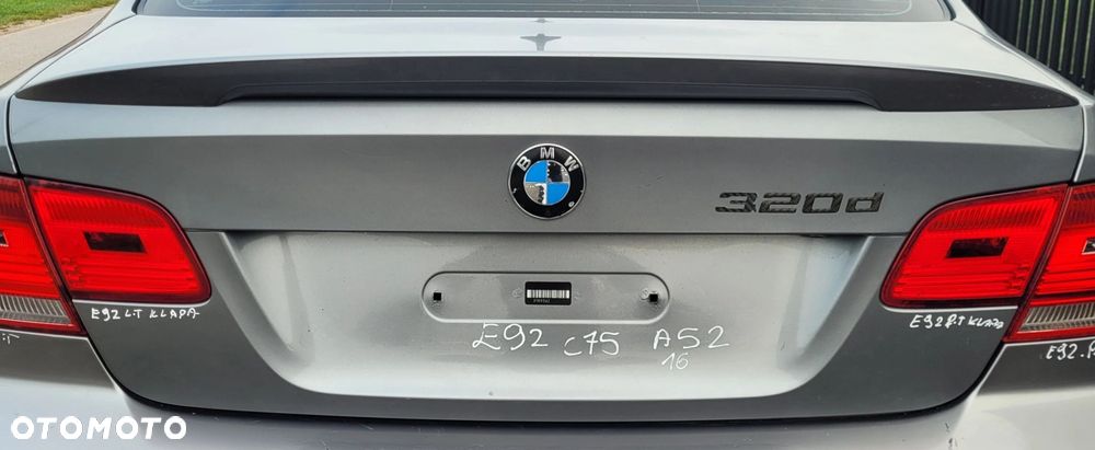 KLAPA BAGAŻNIKA BMW 3 E92 COUPE A52 SPACEGRAU C75 - 2