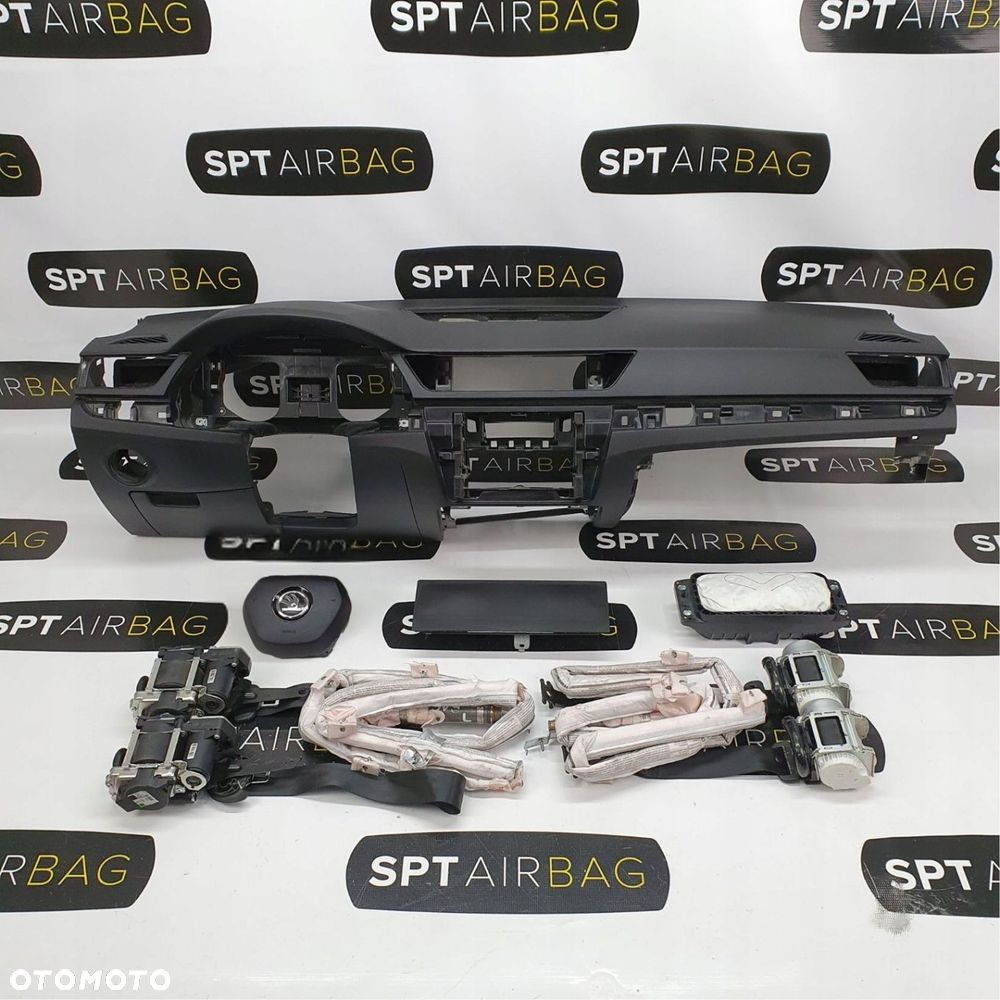 SKODA SUPERB 3 III 3V0 LIFT DESKA ROZDZIELCZA KONSOLA KOKPIT PULPIT PODUSZKI AIRBAG AIR BAG PASY KURTYNY KIT SET - 2