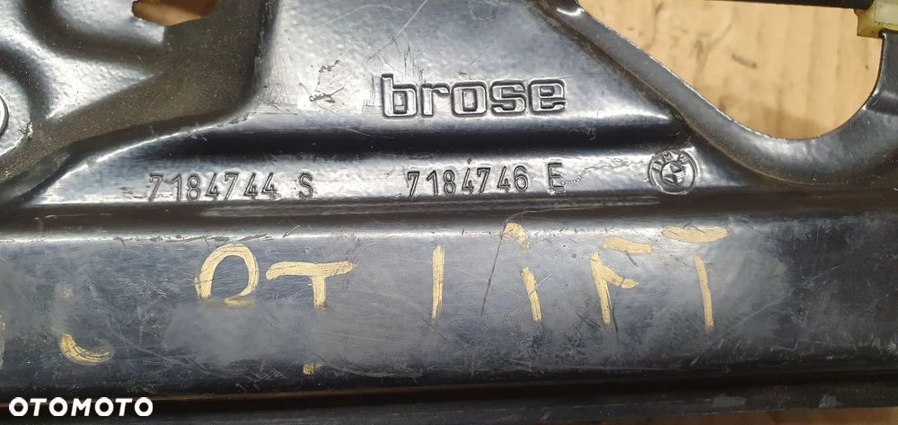 Mechanizm podnośnik szyby prawy tył BMW 5 E60 7184744S 7184746E - 4