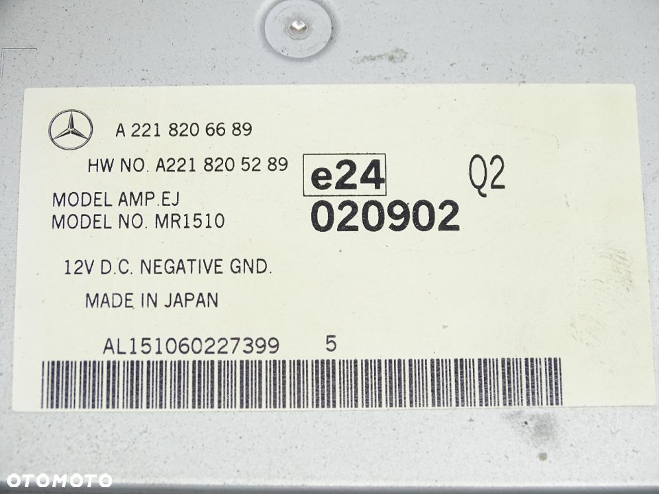 Mercedes S W221 Wzmacniacz 2218206689 - 4