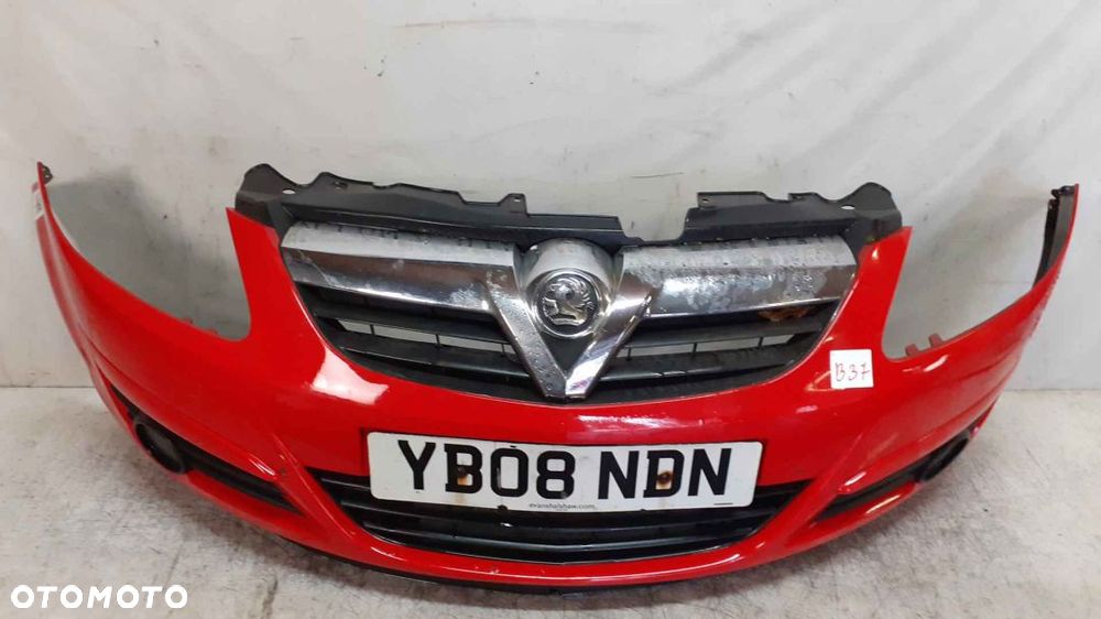 ^ ZDERZAK PRZÓD PRZEDNI DO OPEL CORSA D HALOGENY Z547 CZERWONY - 5