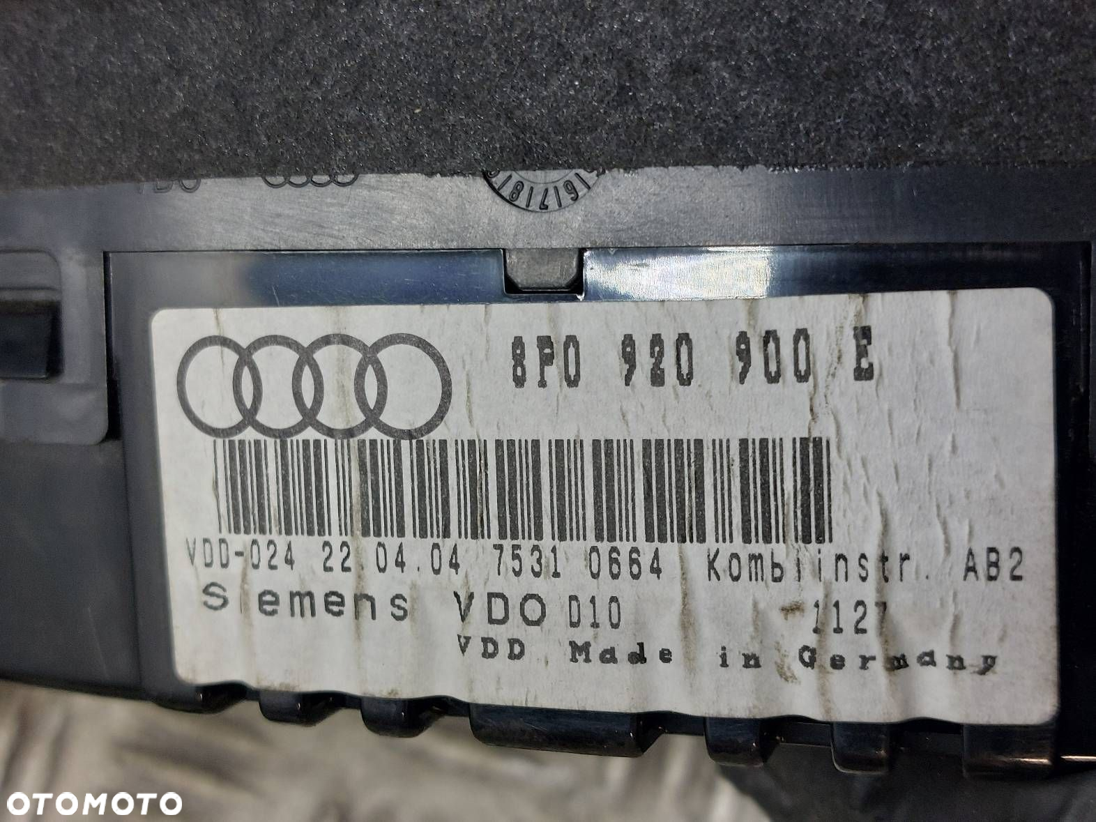 ZESTAW STARTOWY AUDI A3 8P 1.6 8V 06A906033DS 8P0920900E 1K0905851B - 11