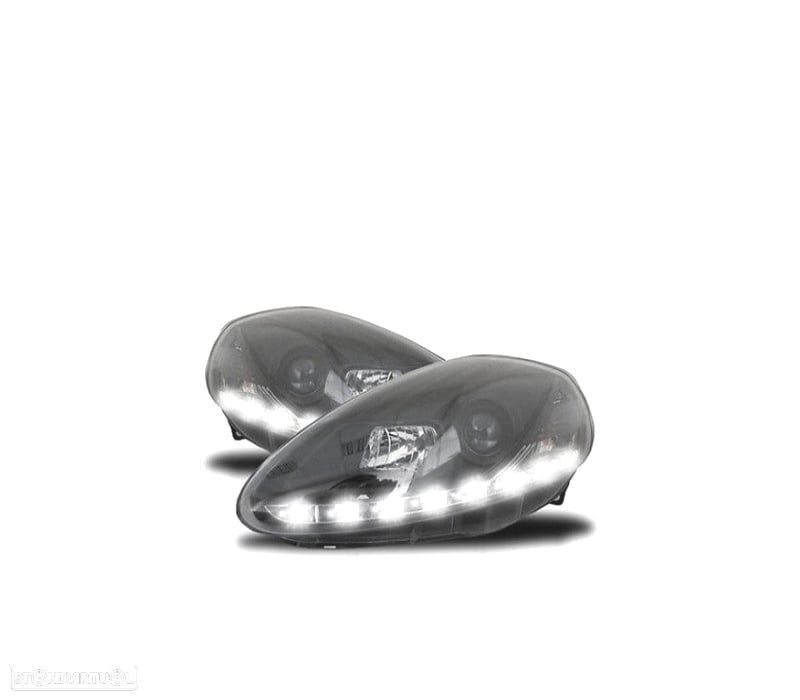 CONJUNTOS DE FARÓIS PARA FIAT GRANDE PUNTO 08- 199 FL DRL INSIDE LUZES DIURNAS LED - 1