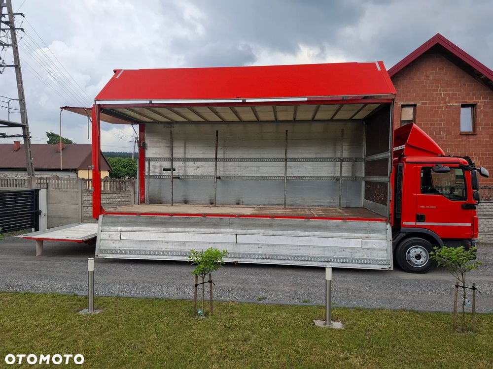 MAN TGL 12.220* AUTOMAT* SOLIDNY ALUMINIOWY KONTENER* BOCZNY ZAŁADUNEK* WINDA BAR 1500kg* WYJĄTKOWO ZADBANY* NIE ATEGO TGM LF FL EUROCARGO* Z NIEMIEC - 1