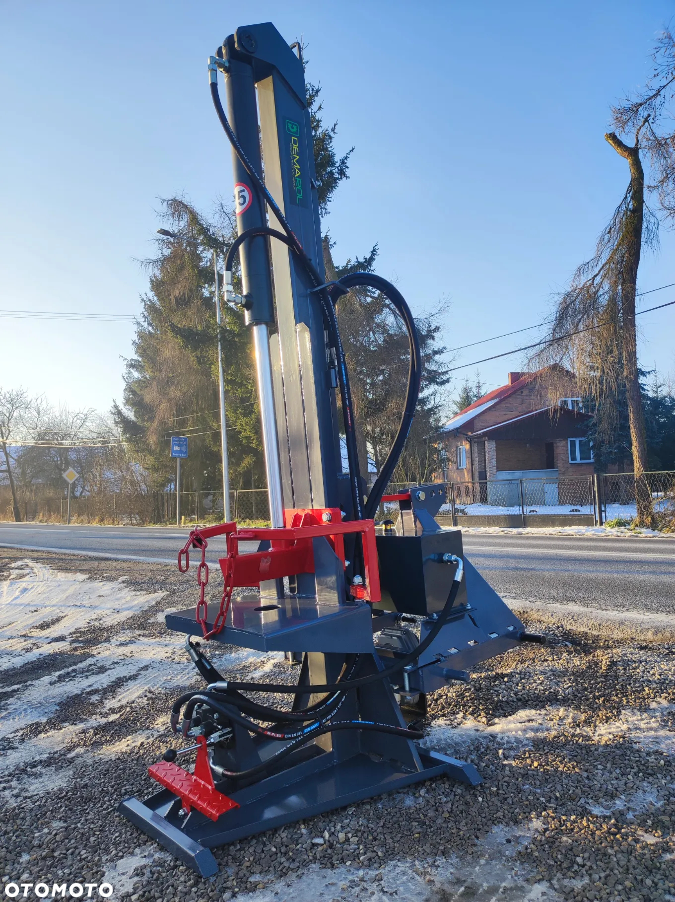 hydrauliczna pionowa łuparka rozłupywarka do drewna / nacisk 20t - 7