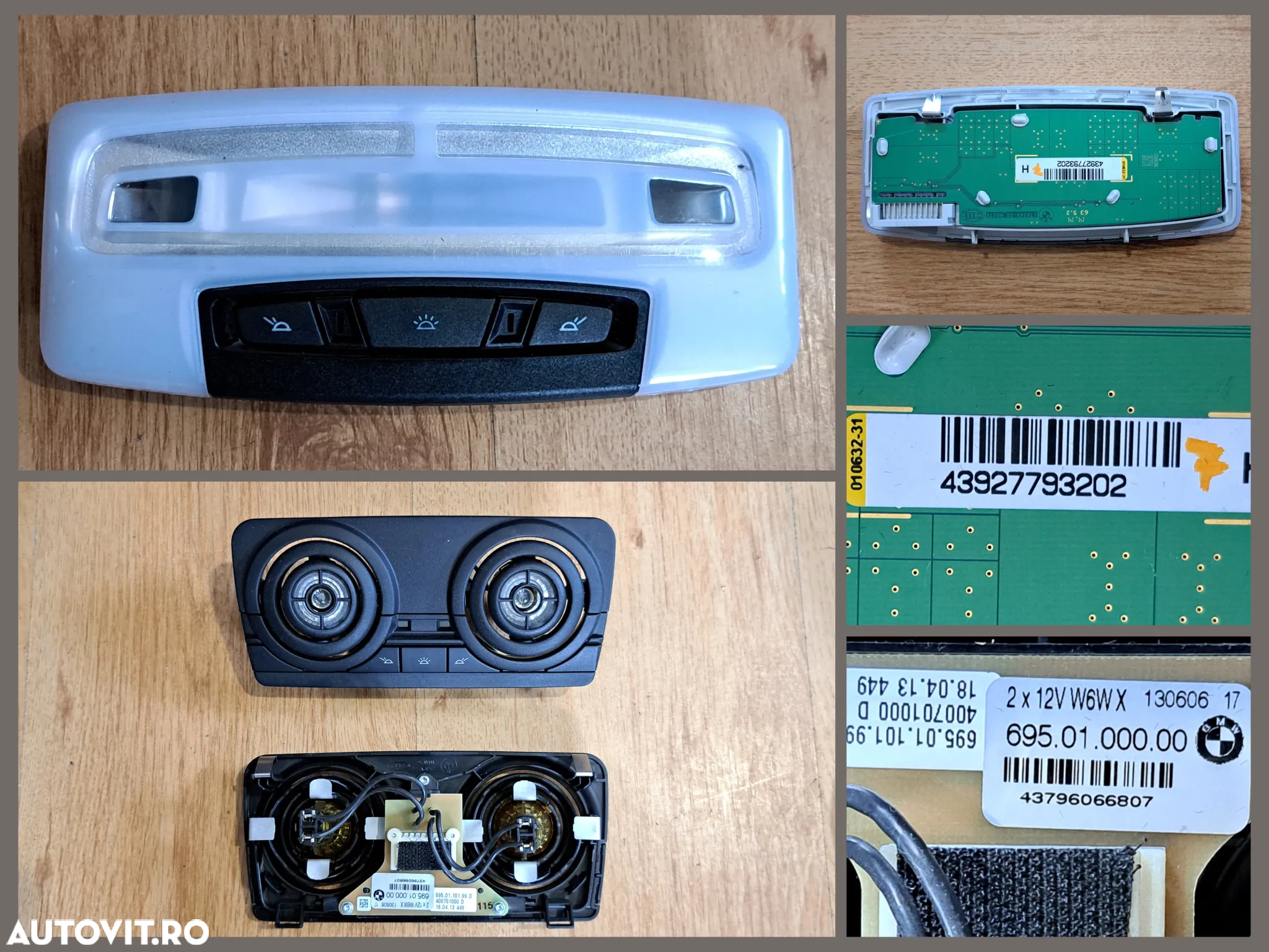 BMW Seria F Cotiera centrala fata Plafoniera fata spate Plafoniera reglabila spate Modul airbag Schimbator viteze Adaptor snap-in bluetooth Grila ventilatie originale BMW F07 F04 F20 F34 F10 F26 F01 F11 F16 - 4
