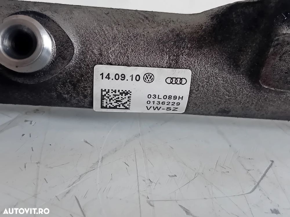 Rampa Injectoare Regulator Presiune Vw Golf 6 VI Touran Caddy Seat Skoda 1.6 Tdi Motor CAY 03L089H - 5